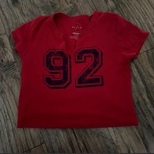 PacSun Red Graphic baby tee